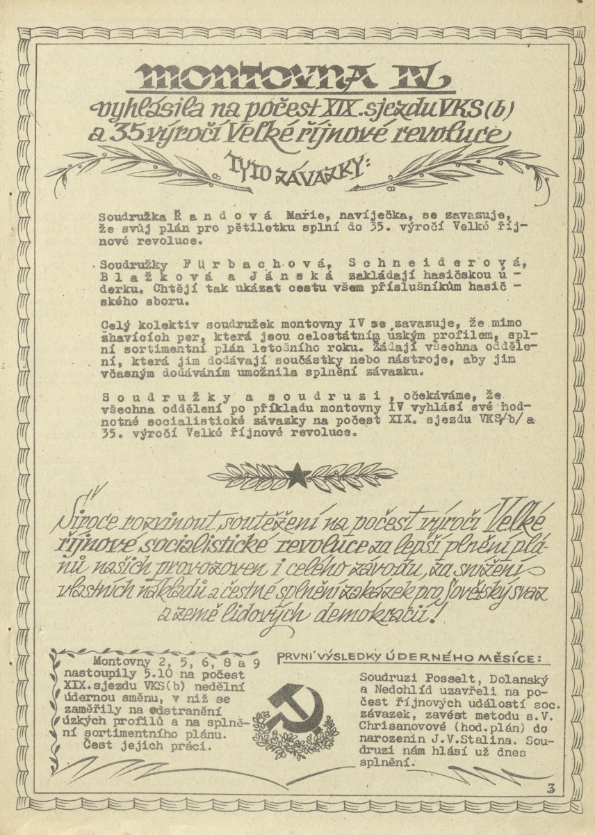 Náhledový obrázek Závodní průkopník, rok 1952, číslo 10 - 5