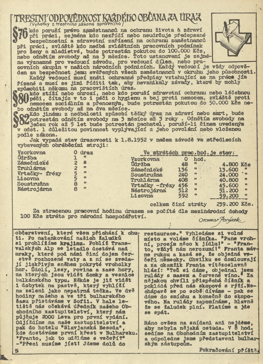 Náhledový obrázek Závodní průkopník, rok 1952, číslo 10 - 7