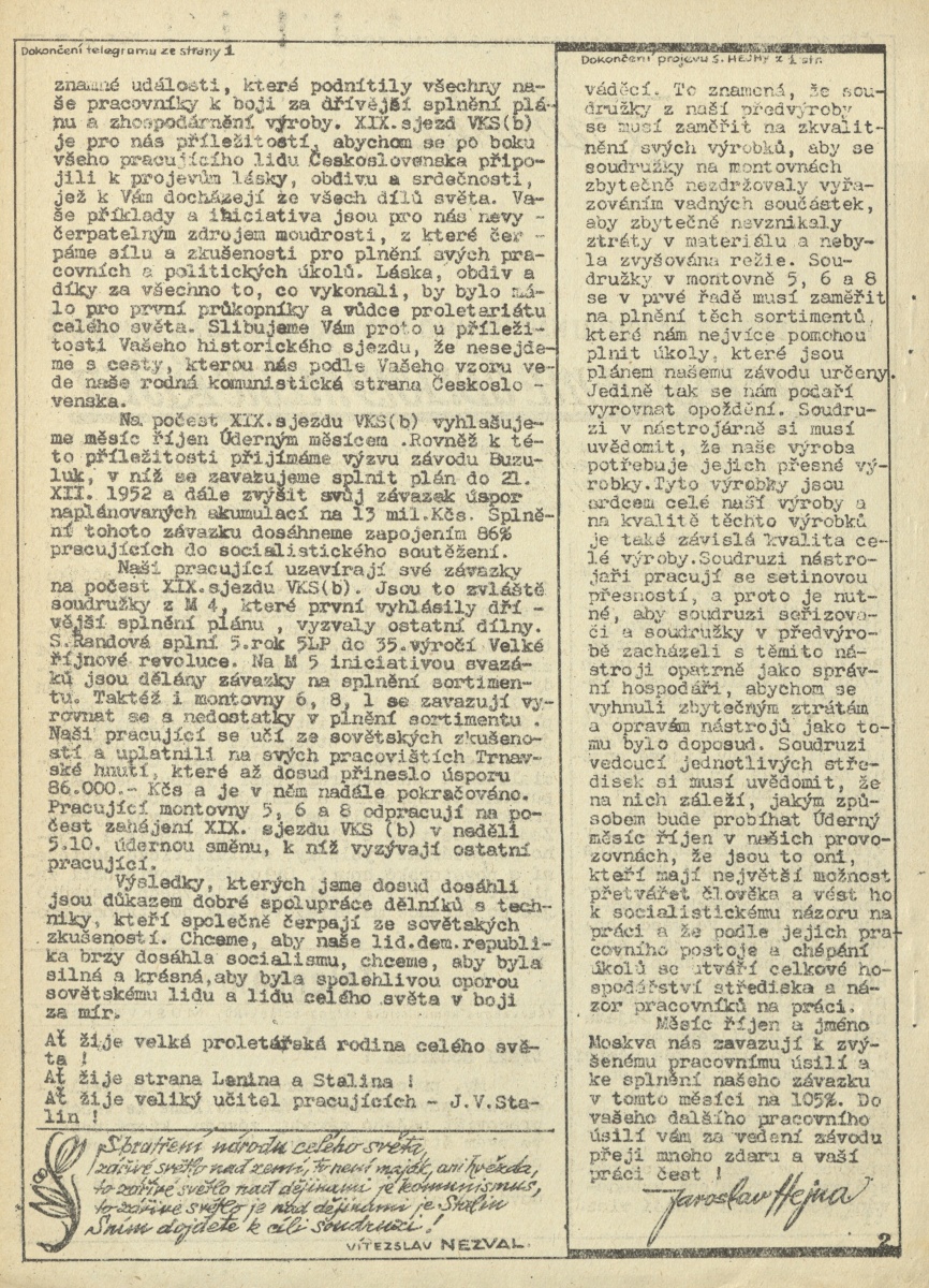 Náhledový obrázek Závodní průkopník, rok 1952, číslo 10 - 4