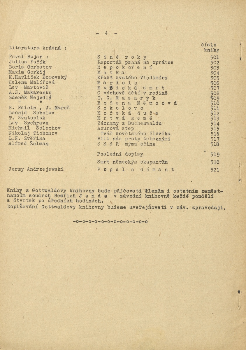 Náhledový obrázek Závodní zpravodaj, rok 1948, číslo 12 - 19