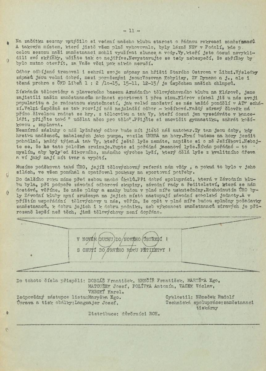 Náhledový obrázek Závodní zpravodaj, rok 1948, číslo 12 - 14
