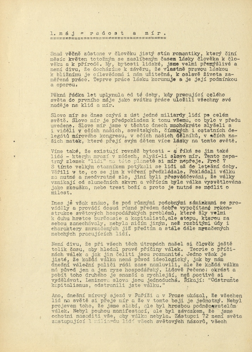 Náhledový obrázek Závodní zpravodaj TM, rok 1949, číslo 1 - 2