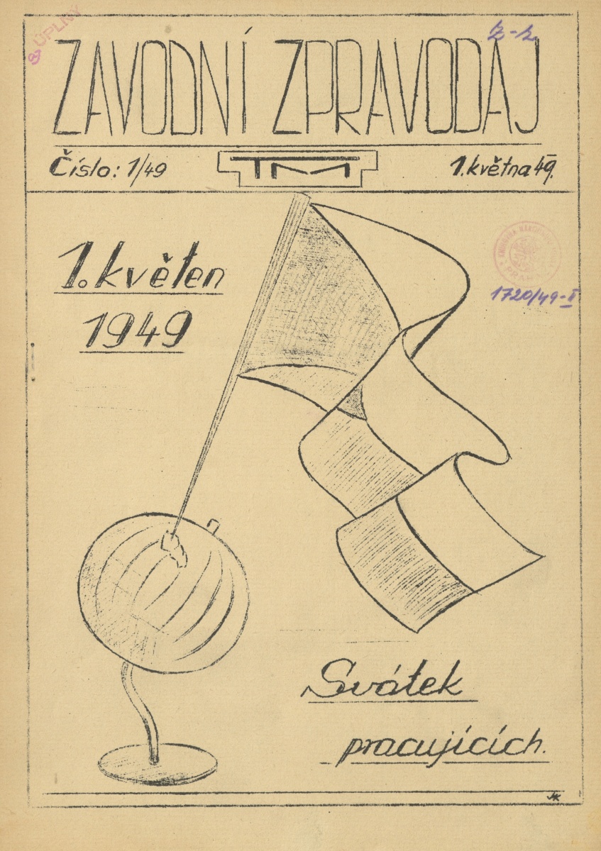 Náhledový obrázek Závodní zpravodaj TM, rok 1949, číslo 1 - 1