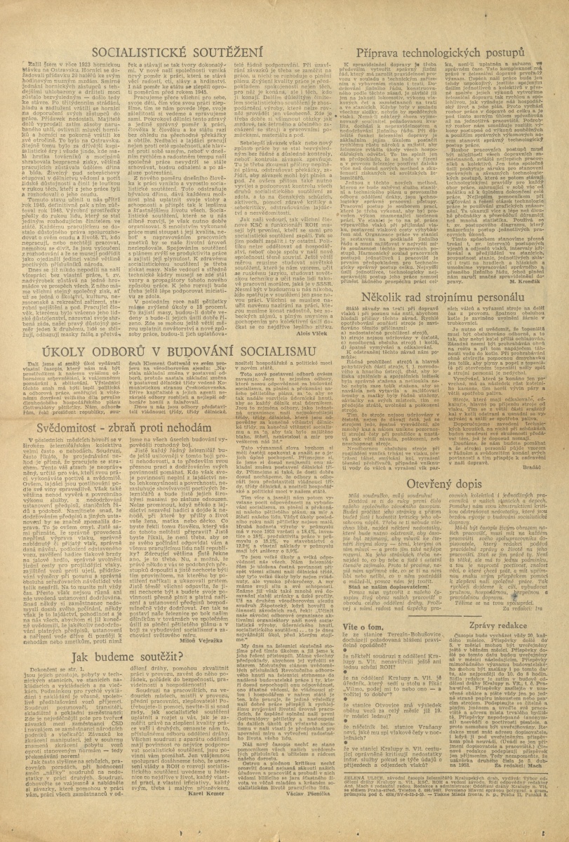 Náhledový obrázek Zelená ulice, rok 1953, číslo 1 - 2
