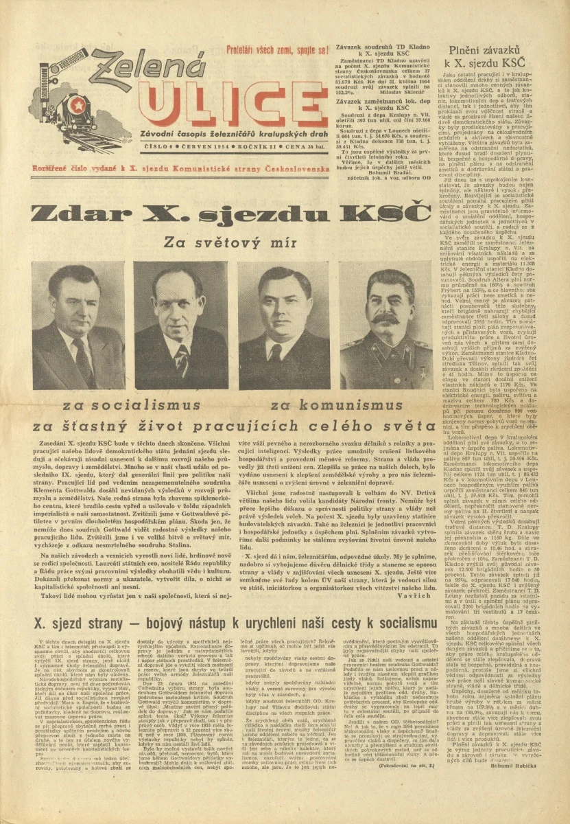 Náhledový obrázek předmětu Zelená ulice, rok 1954, číslo 6