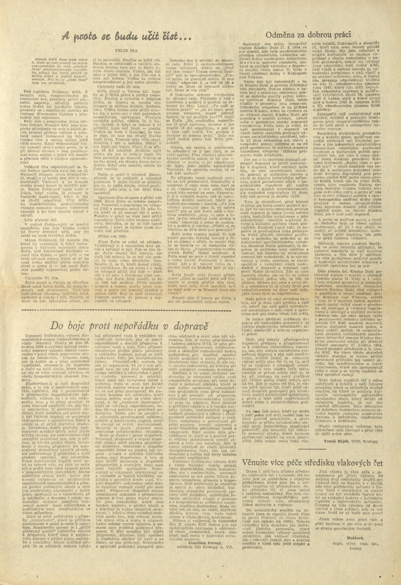 Náhledový obrázek Zelená ulice, rok 1954, číslo 6 - 3
