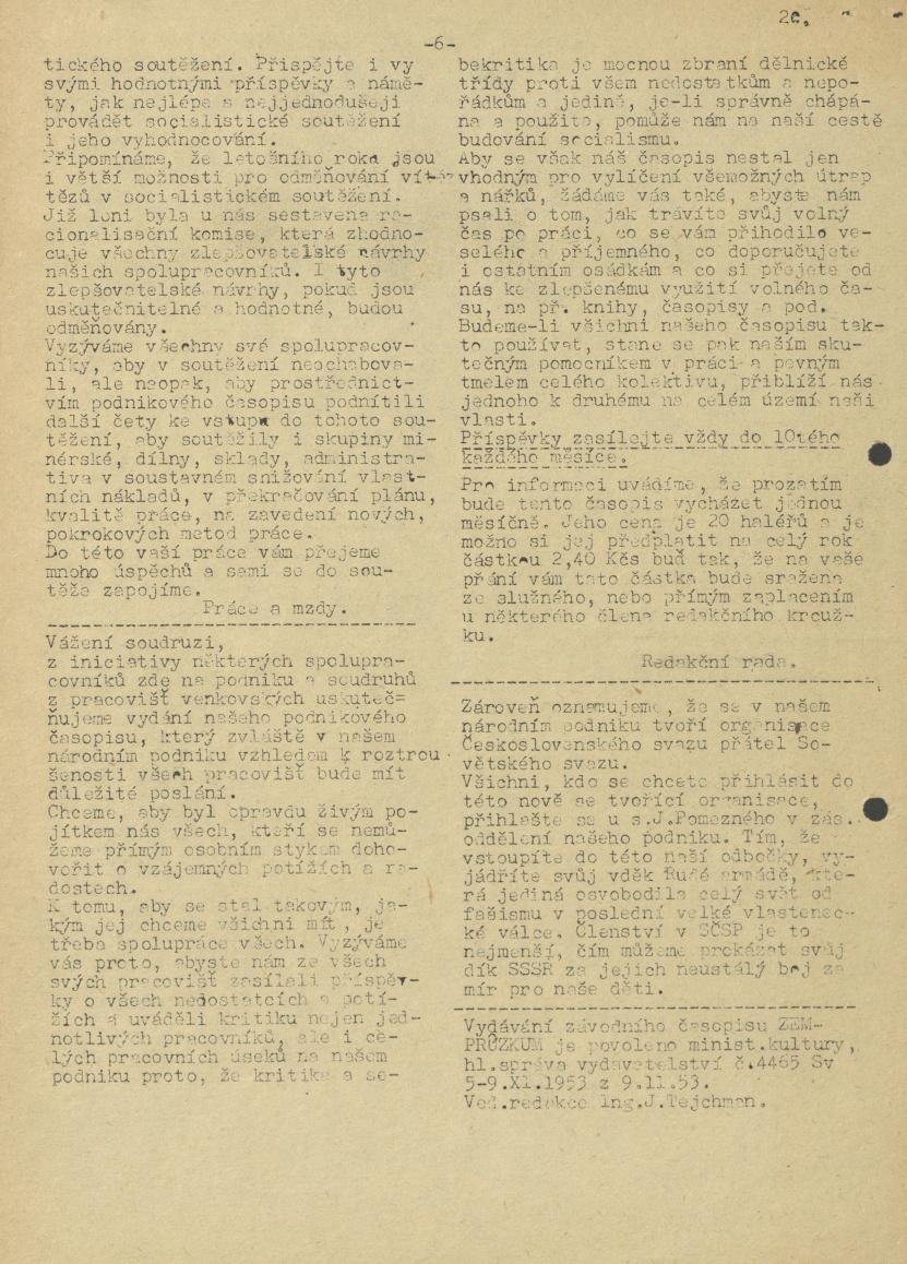 Náhledový obrázek Zemprůzkum, rok 1954, číslo 1 - 6