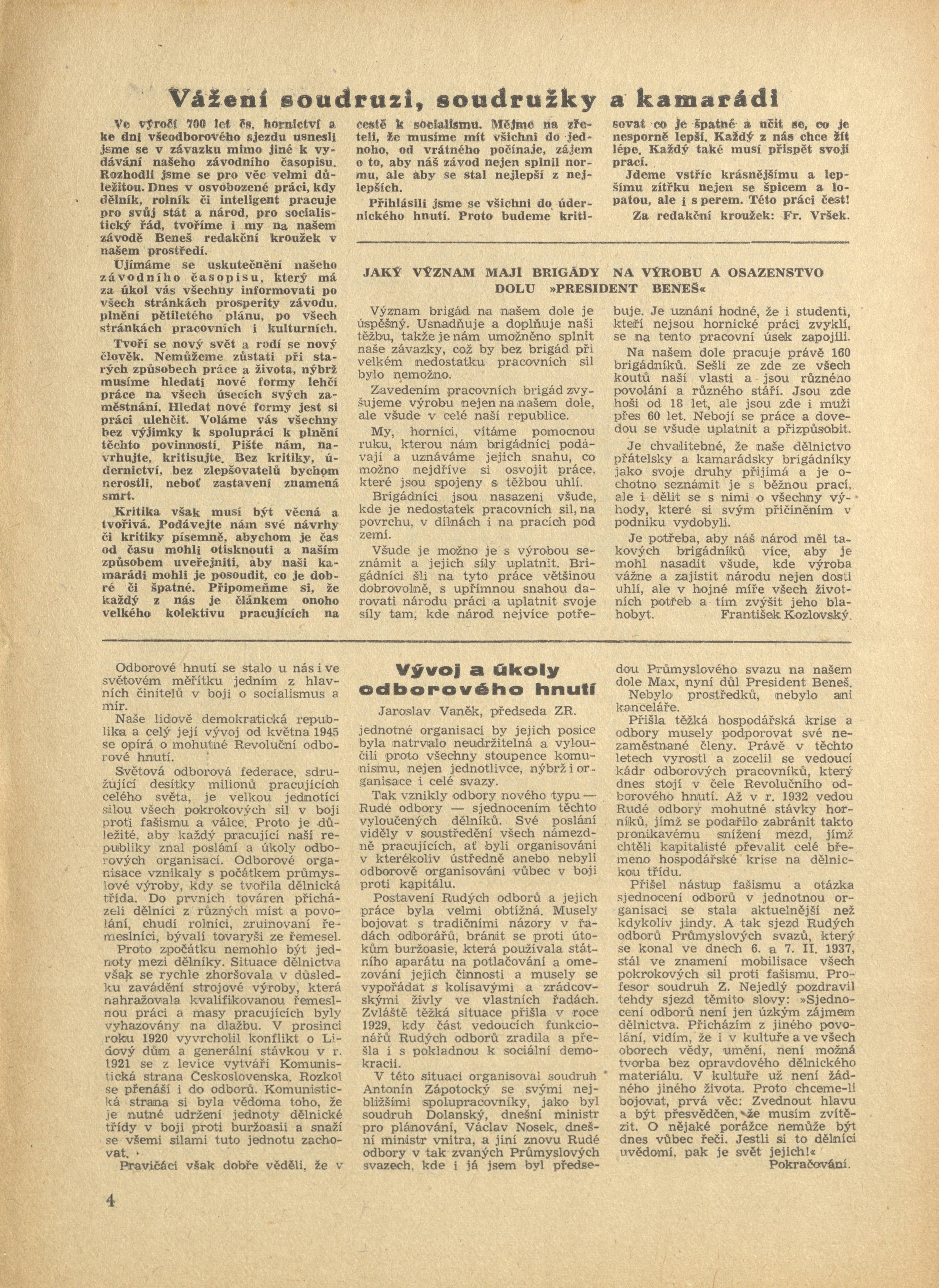 Náhledový obrázek Zlepšovatel, rok 1950, číslo 1 - 4
