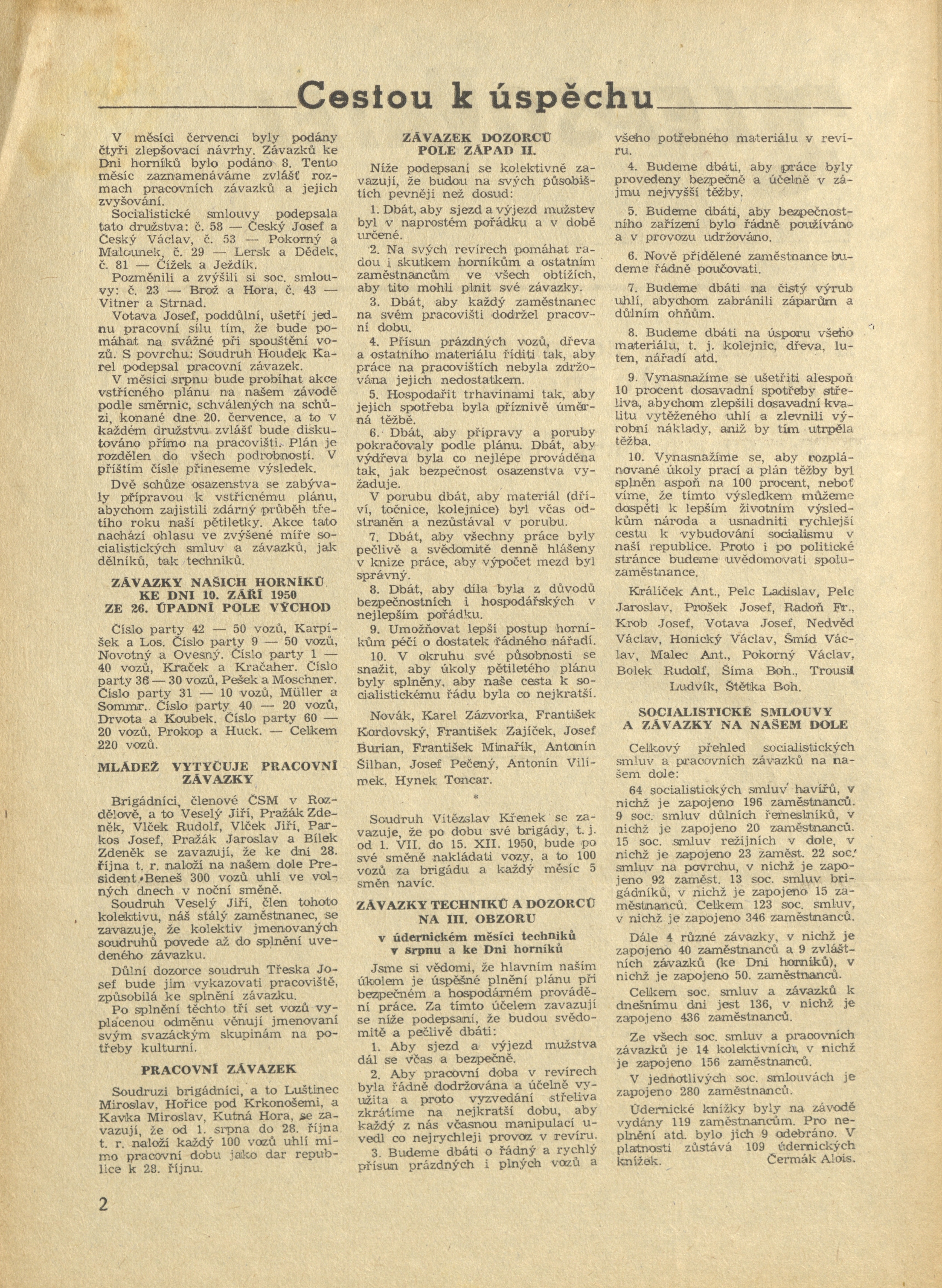 Náhledový obrázek Zlepšovatel, rok 1950, číslo 7 - 2