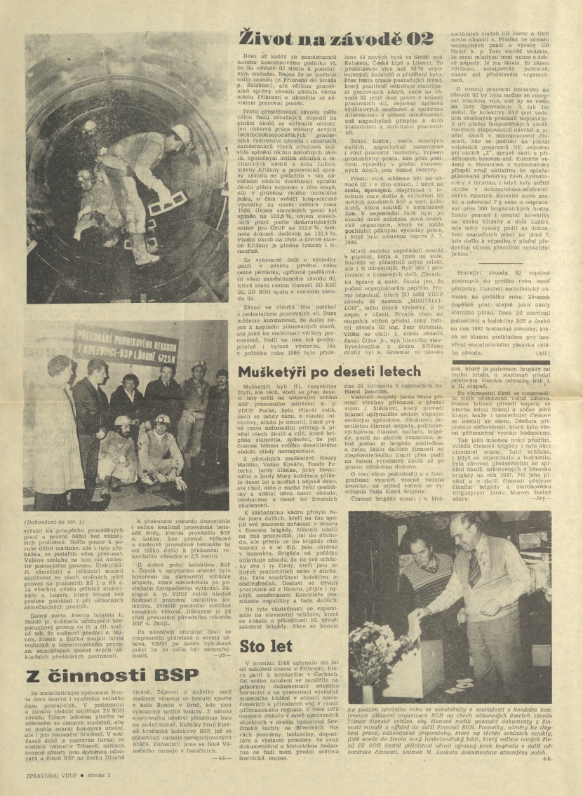 Náhledový obrázek Zpravodaj Výstavby dolů uranového průmyslu, rok 1987, číslo 1 - 2