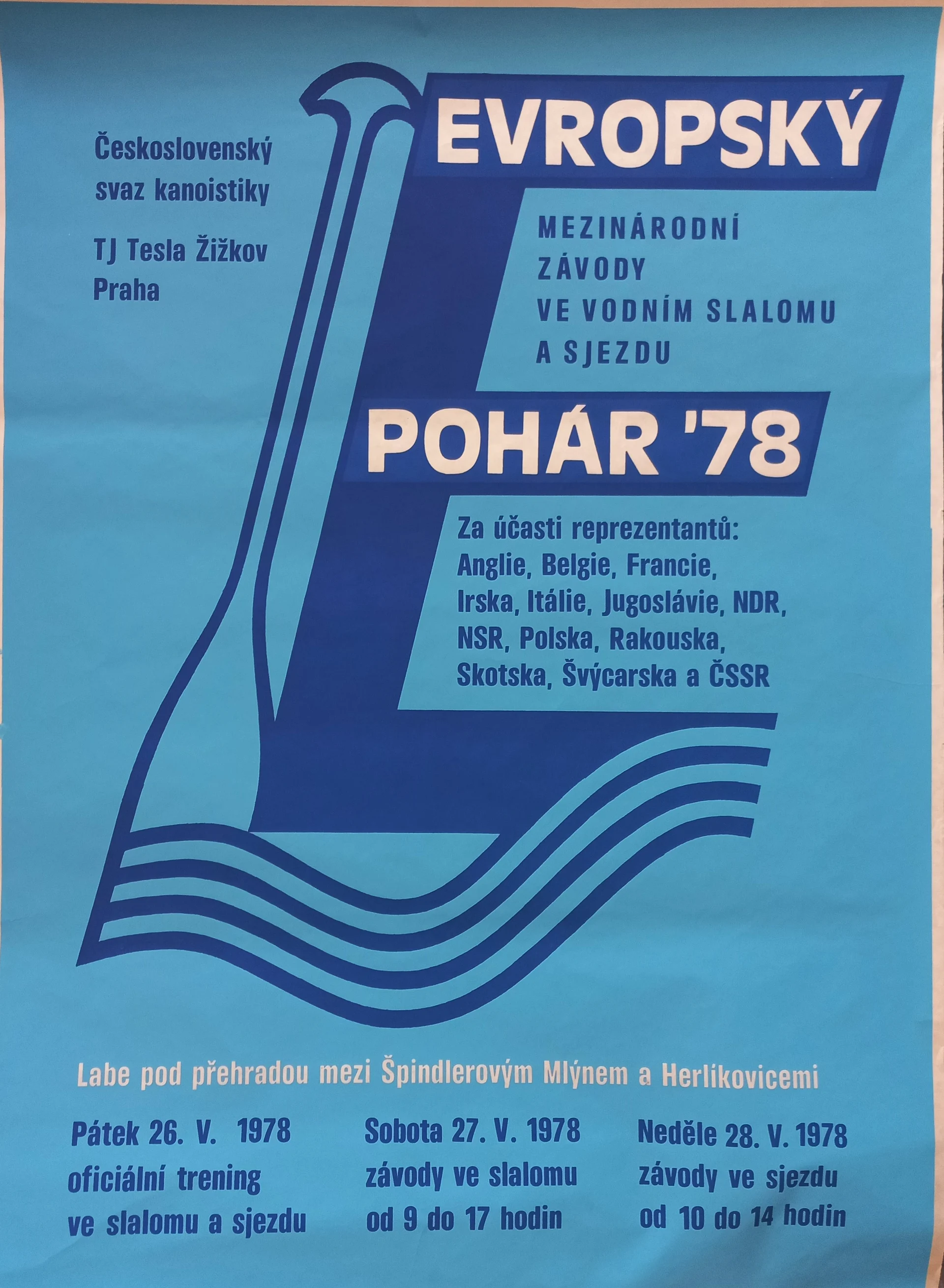 Náhledový obrázek předmětu Evropský pohár ´78. Mezinárodní závody ve vodním slalomu a sjezdu