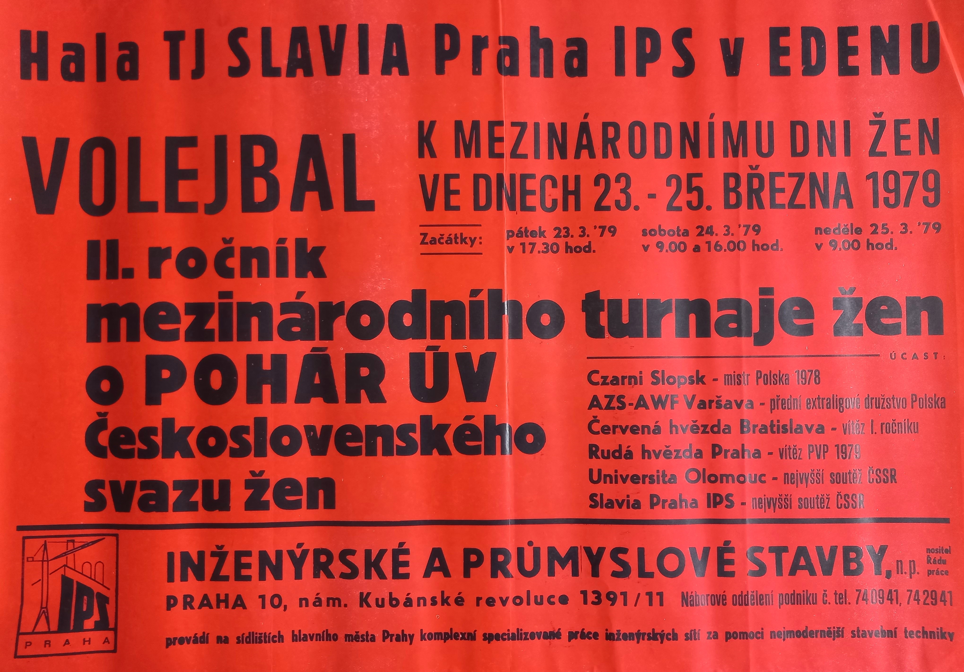 Náhledový obrázek Mezinárodní turnaj žen o pohár ÚV Československého svazu žen. II. ročník - 1