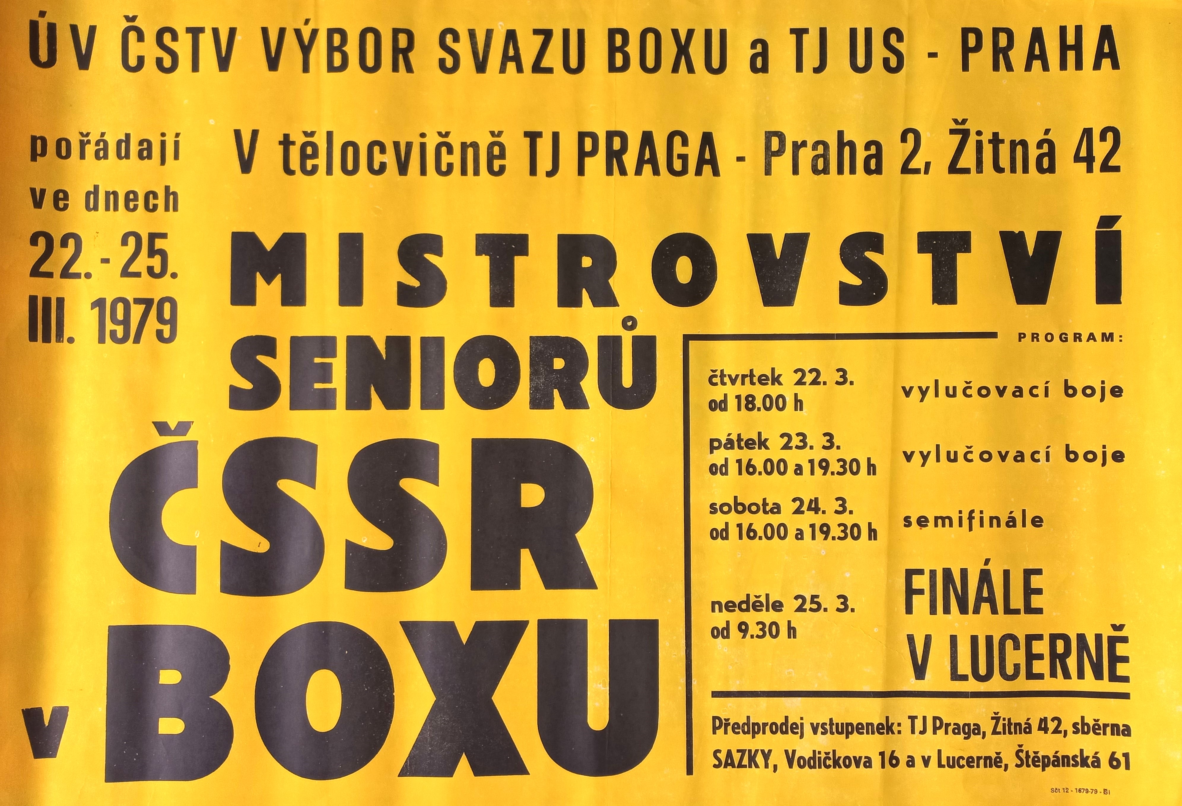 Náhledový obrázek Mistrovství seniorů ČSSR v boxu - 1