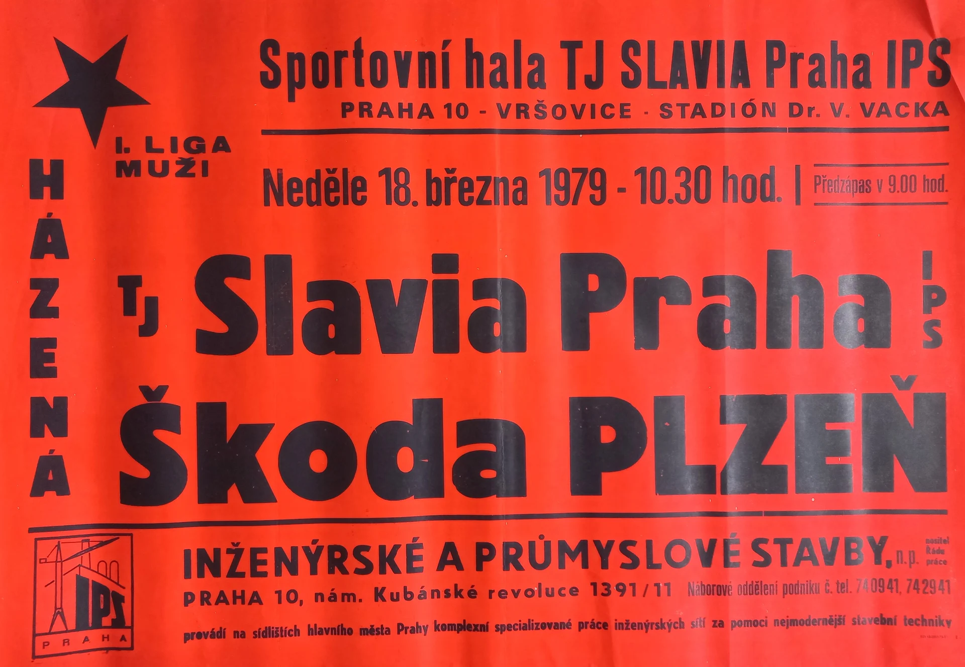 Náhledový obrázek předmětu První liga házené mužů. Slavia Praha - Škoda Plzeň