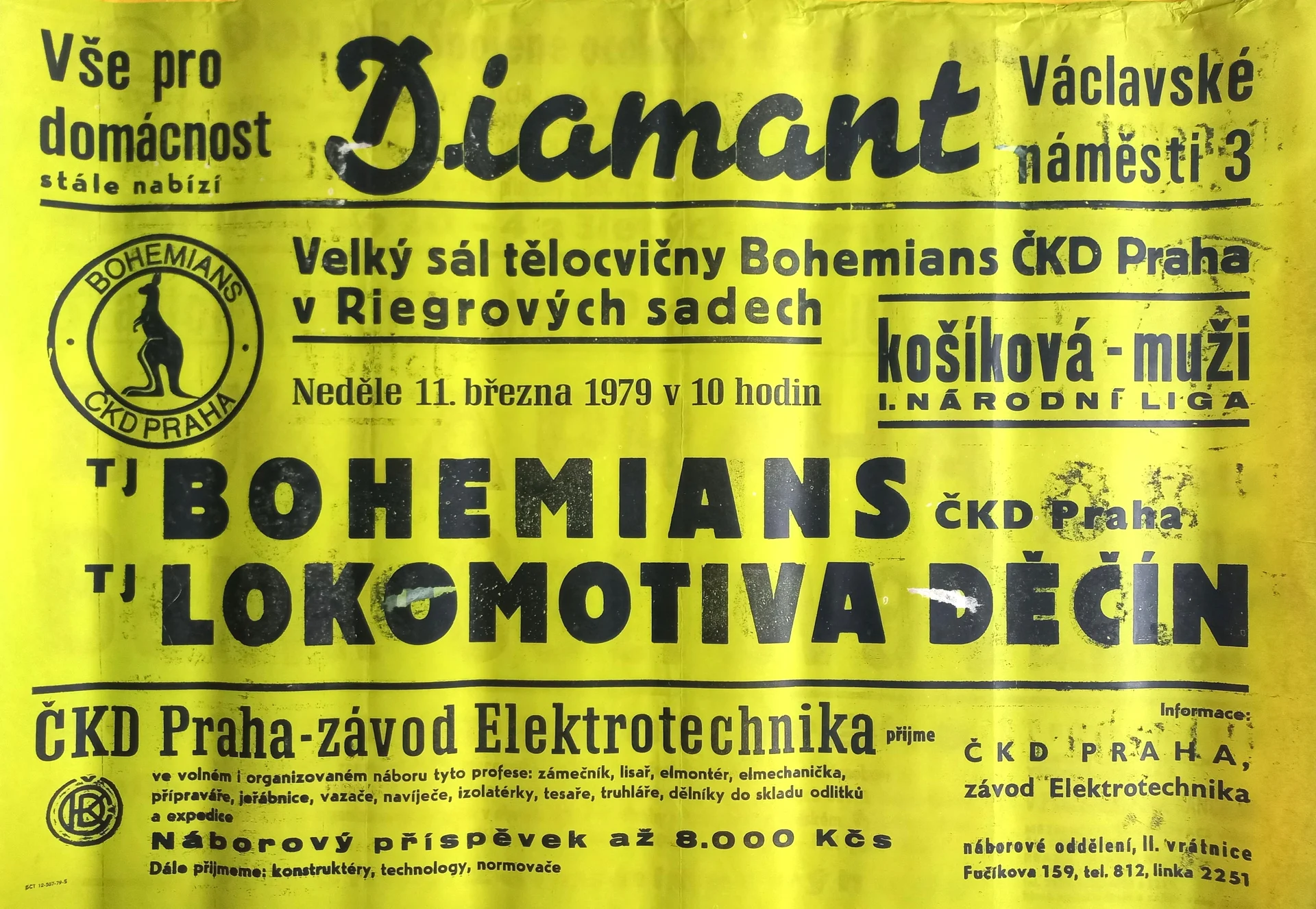 Náhledový obrázek předmětu Národní liga košíkové mužů. TJ Bohemians - TJ Lokomotiva Děčín