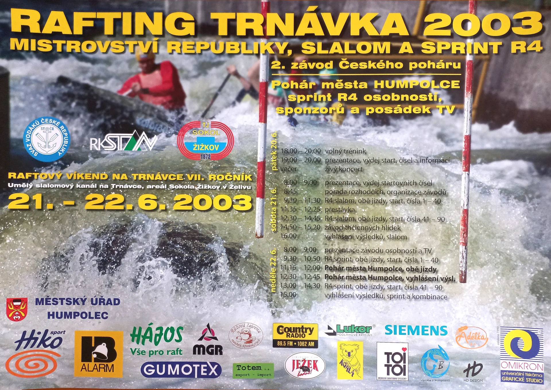 Náhledový obrázek předmětu Rafting Trnávka 2003. Mistrovství republiky, slalom, sprint