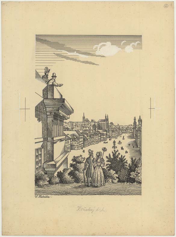 Náhledový obrázek Ilustrace - Pod staropražským nebem - 1