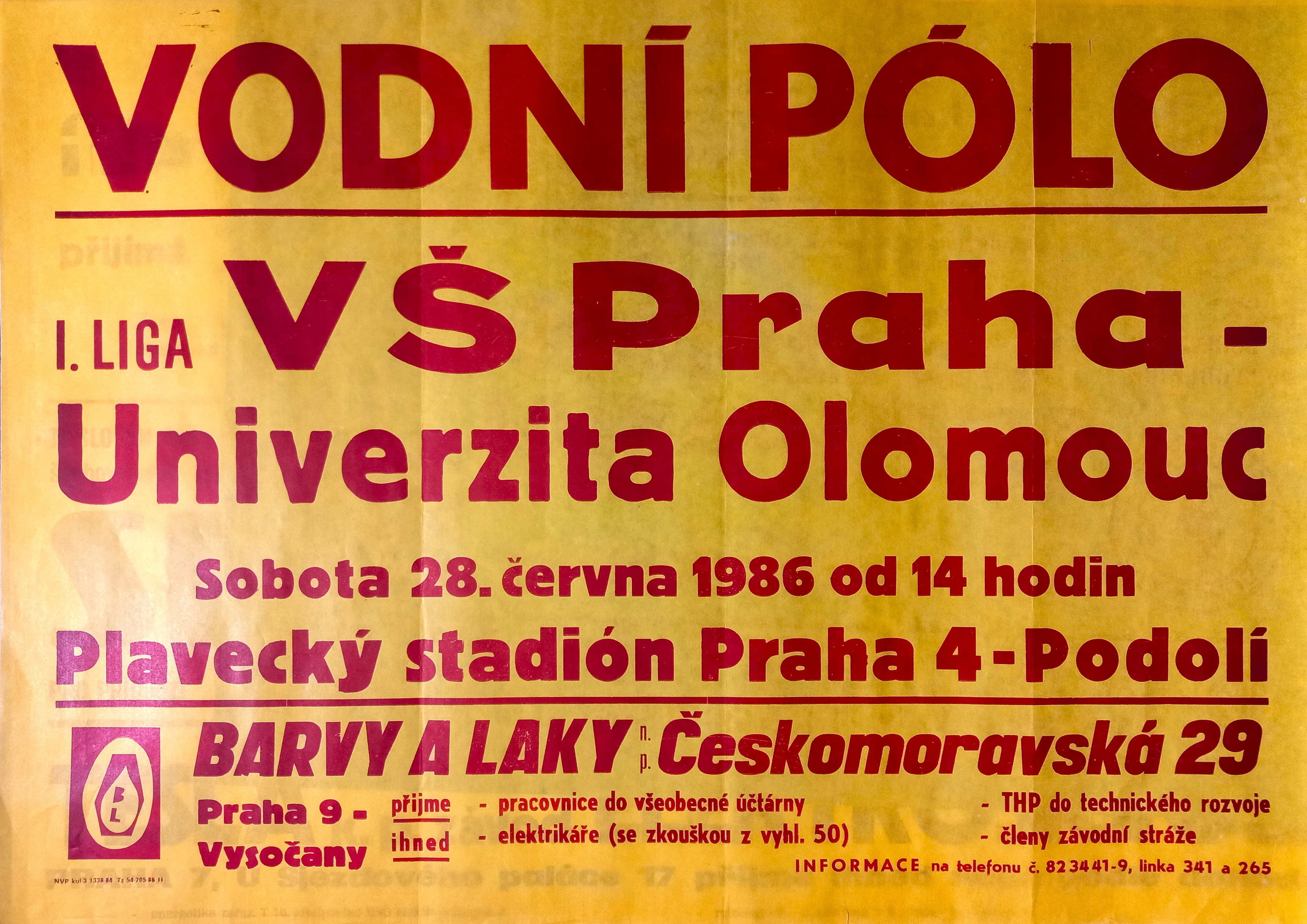 Náhledový obrázek Vodní pólo. VŠ Praha - Univerzita Olomouc - 1