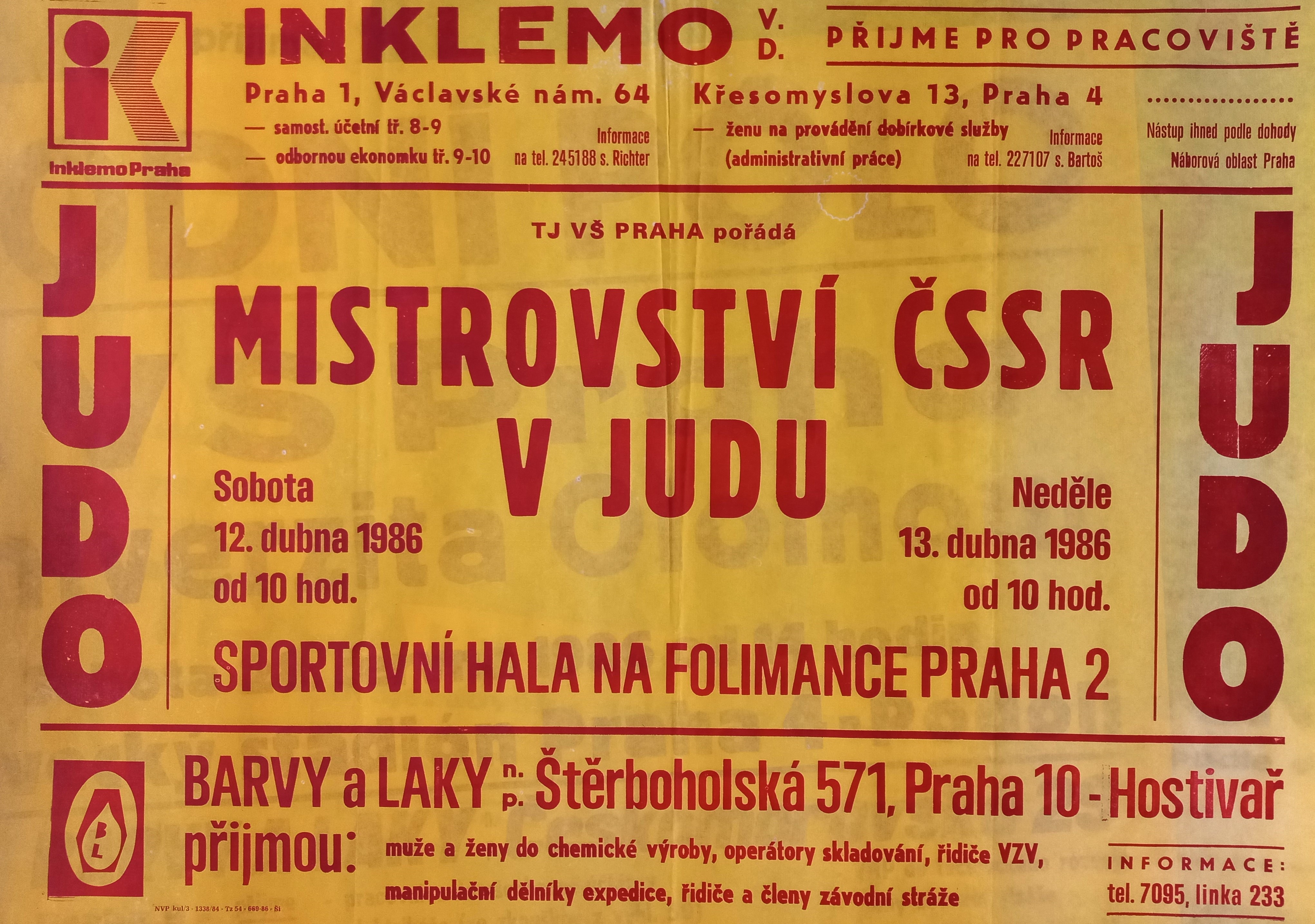 Náhledový obrázek Mistrovství ČSSR v judu - 1