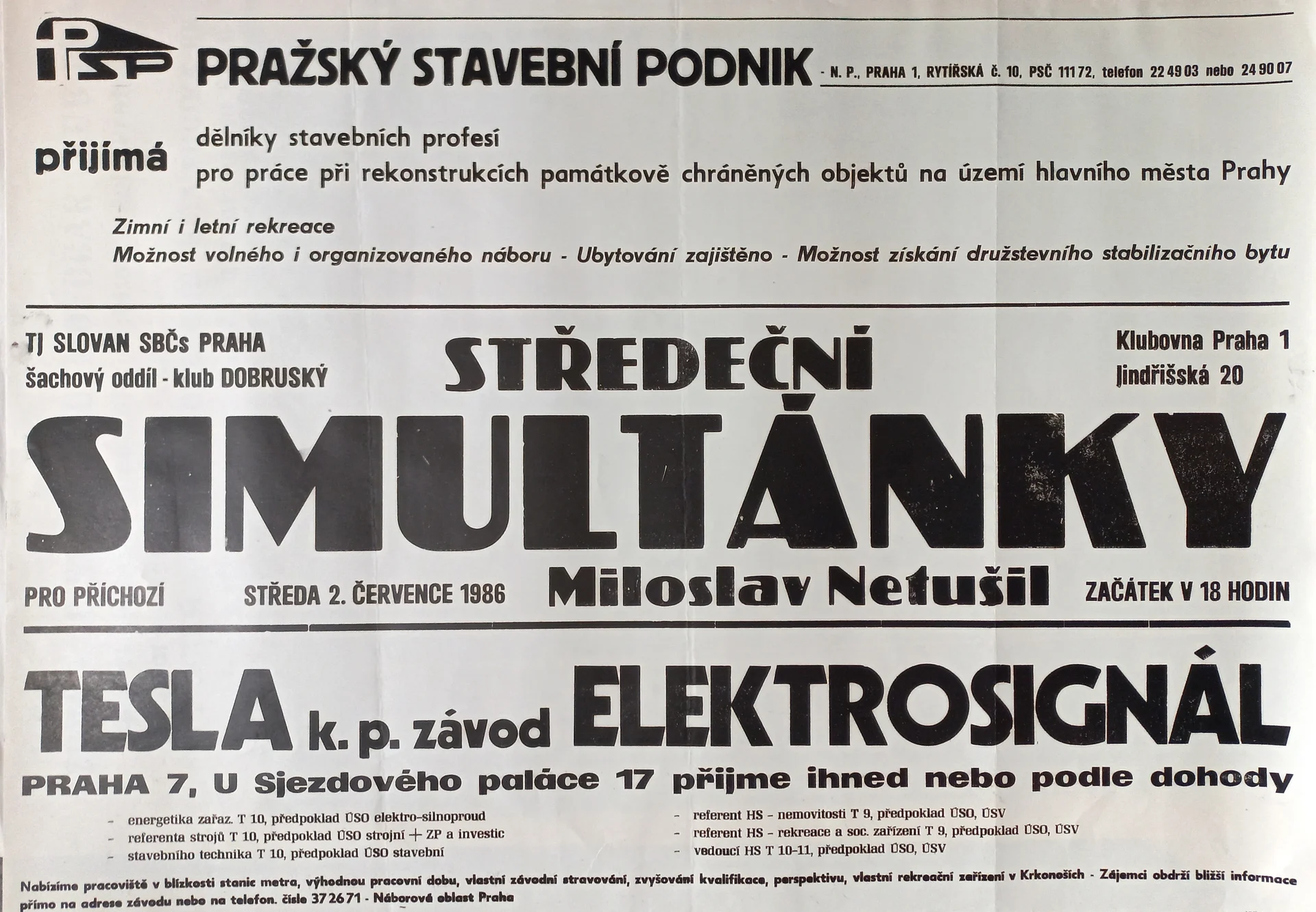 Náhledový obrázek předmětu Středeční simultánky