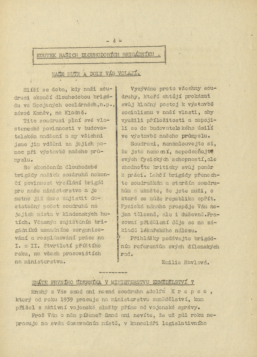 Náhledový obrázek Kupředu, rok 1950, číslo 2 - 4