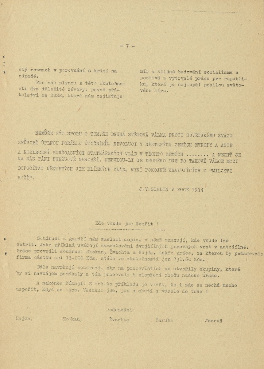 Náhledový obrázek Kupředu levá, rok 1949, číslo 1 - 7