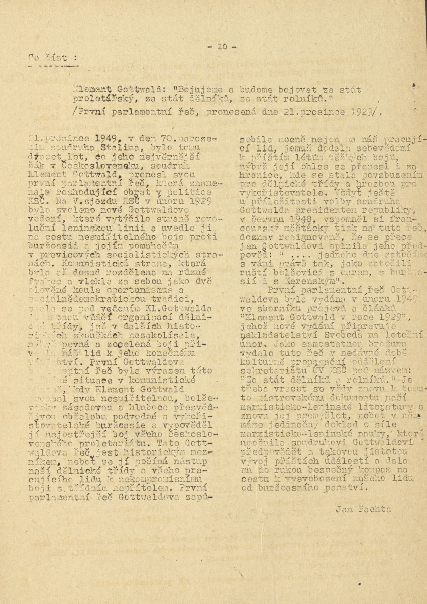 Náhledový obrázek Kupředu levá, rok 1950, číslo 1 - 10
