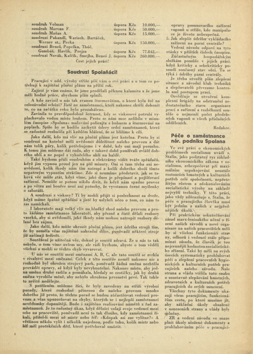 Náhledový obrázek Kupředu, Spolano!, rok 1953, č.1-2 - 6