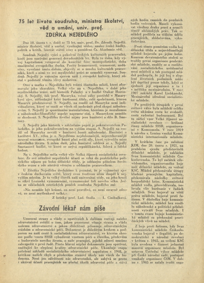Náhledový obrázek Kupředu, Spolano!, rok 1953, č.3-4 - 3