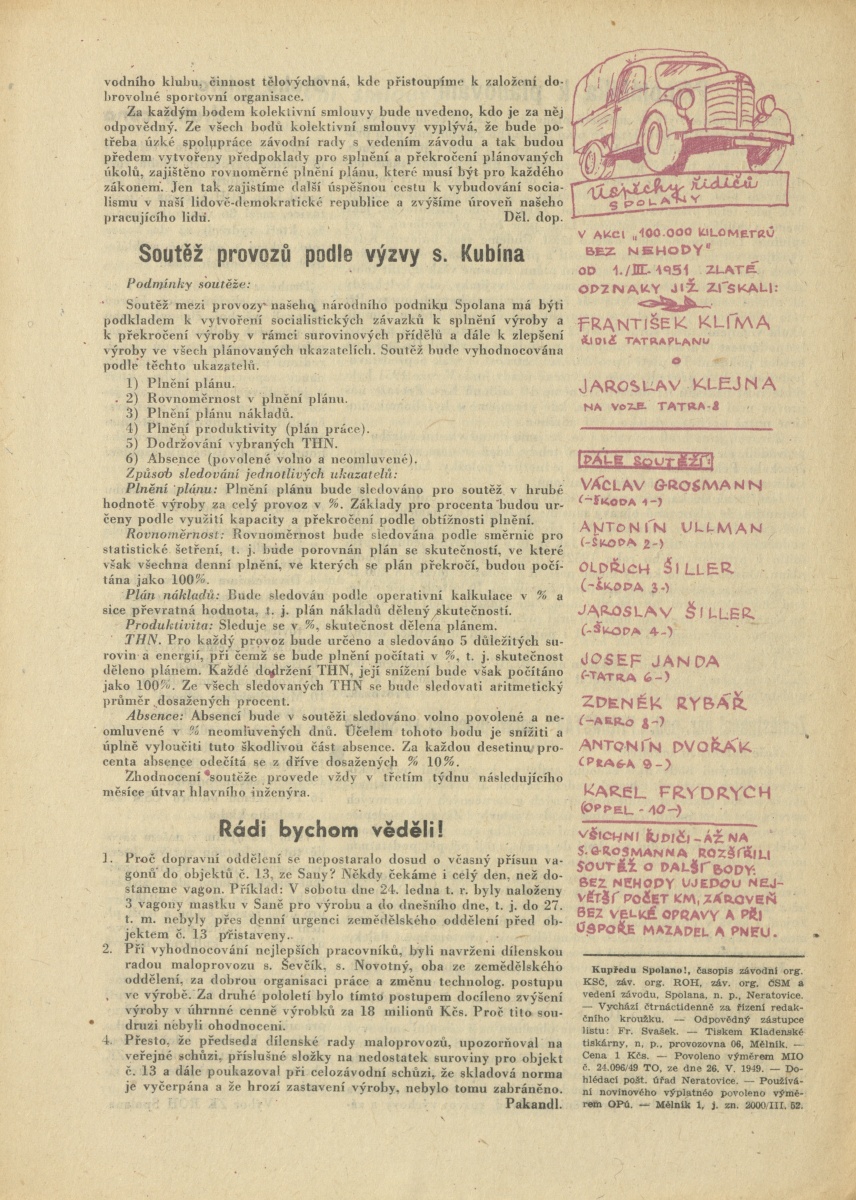 Náhledový obrázek Kupředu, Spolano!, rok 1953, č.3-4 - 8