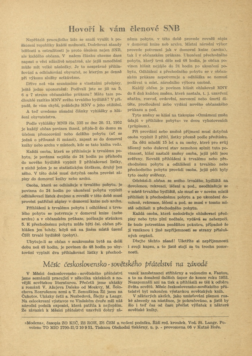 Náhledový obrázek Modena, rok 1953, č.4-5 - 6