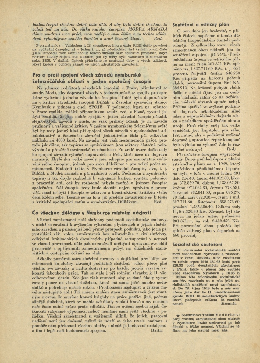 Náhledový obrázek Modrá armáda, rok 1950, č.1 - 2