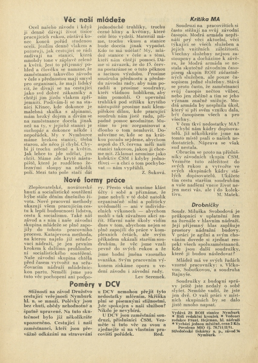 Náhledový obrázek Modrá armáda, rok 1951, č.5 - 4