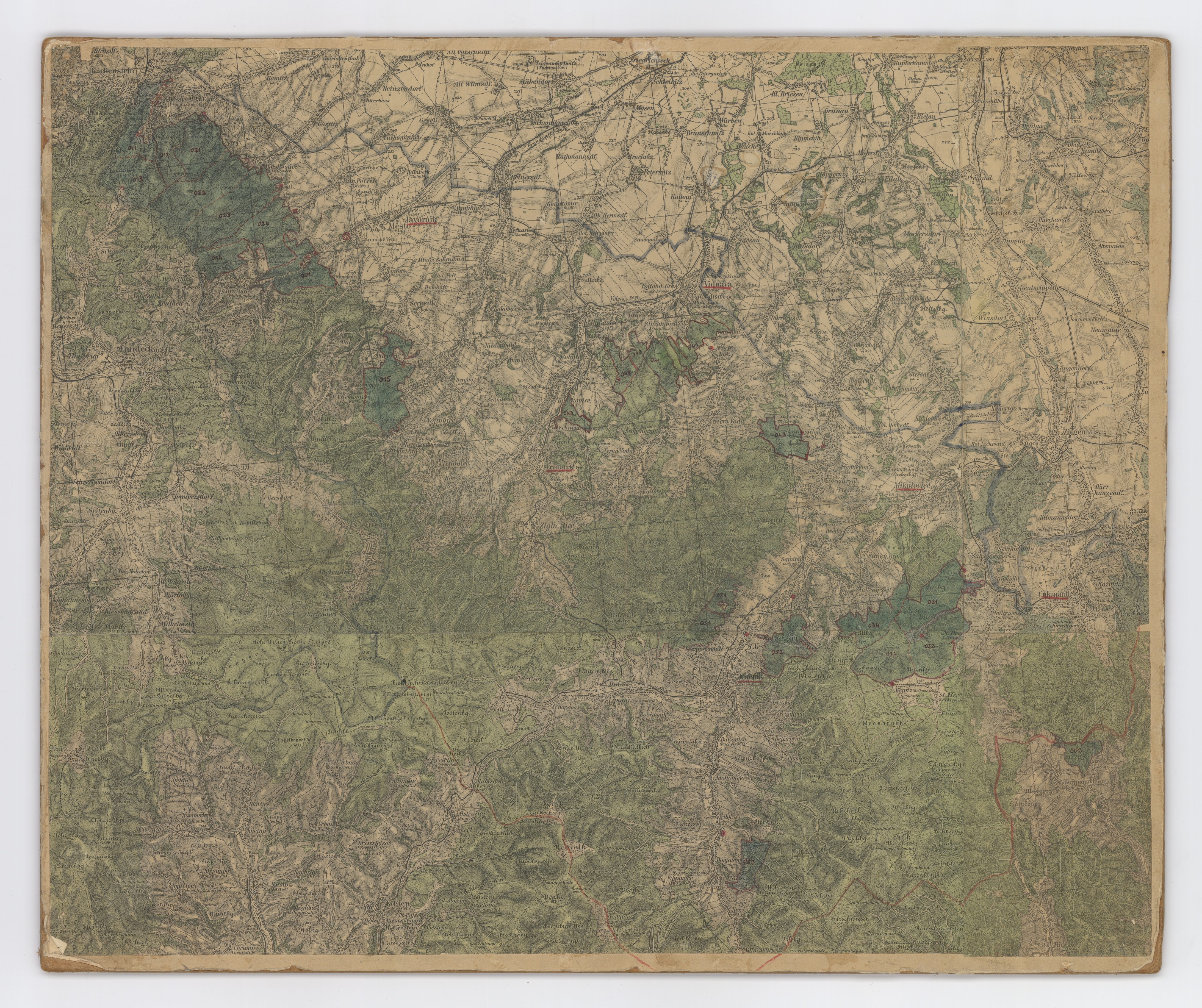 Náhledový obrázek Mapa okresu Jeseník - 1