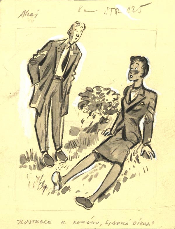 Náhledový obrázek Ilustrace - Sladká dívka - 1
