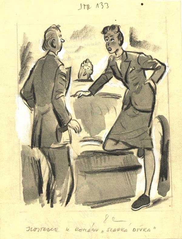 Náhledový obrázek Ilustrace - Sladká dívka - 1