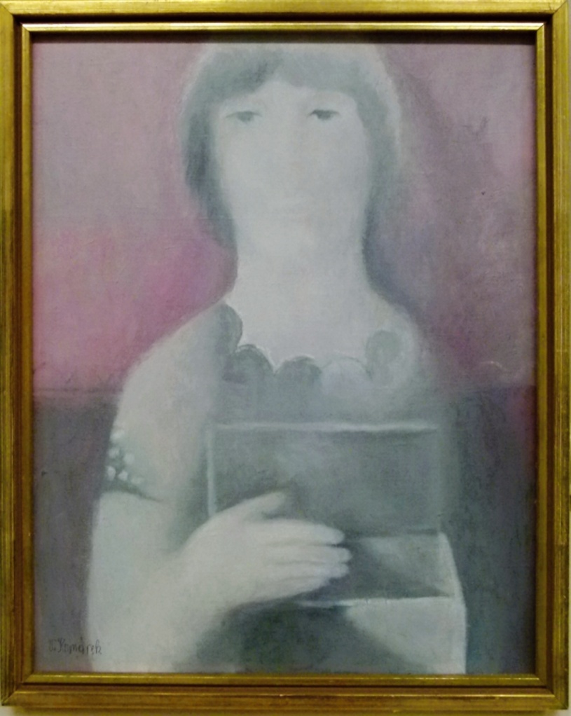 Náhledový obrázek Dívka s krabicí - 1