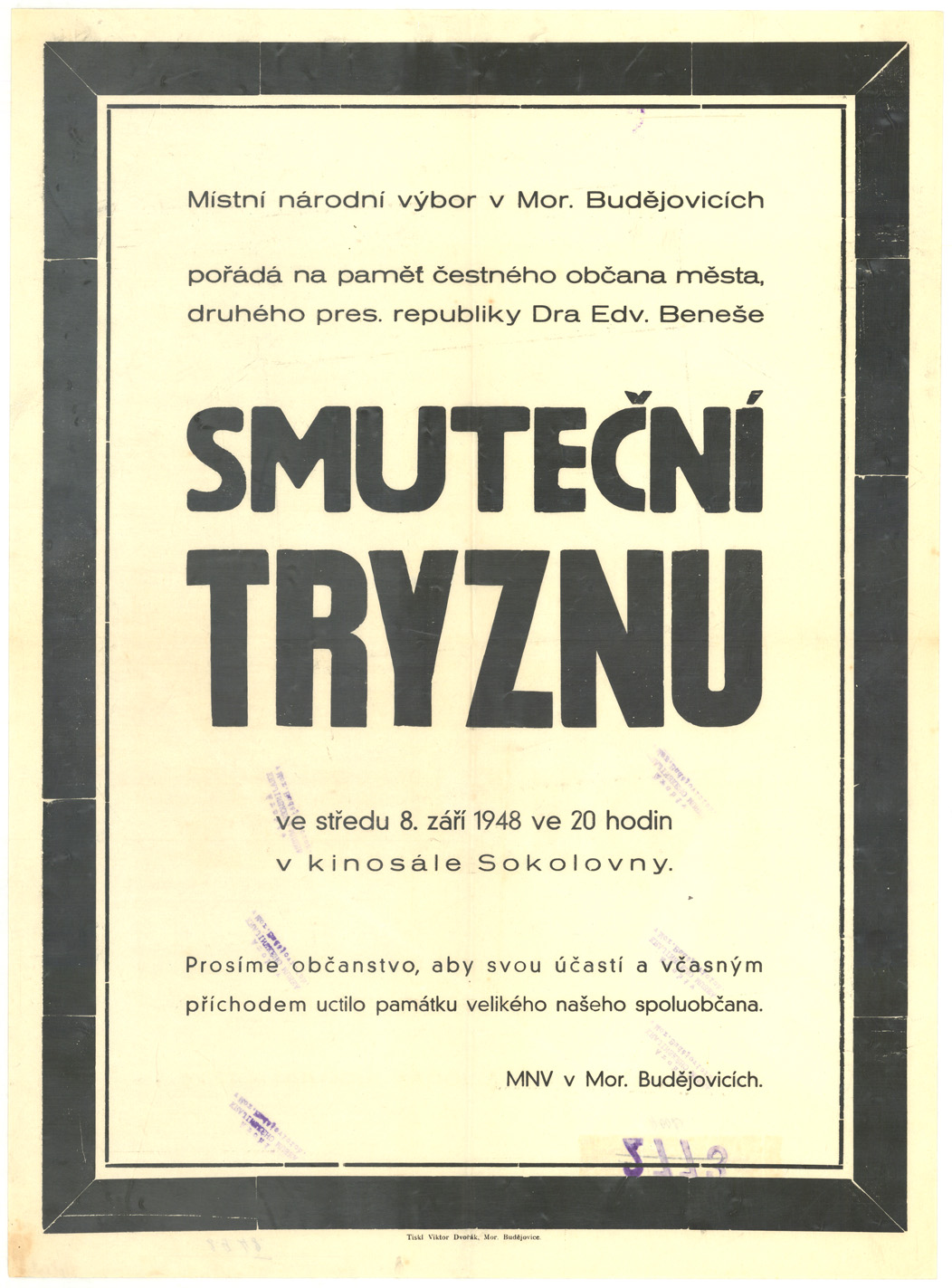 Náhledový obrázek Smuteční tryzna - 1