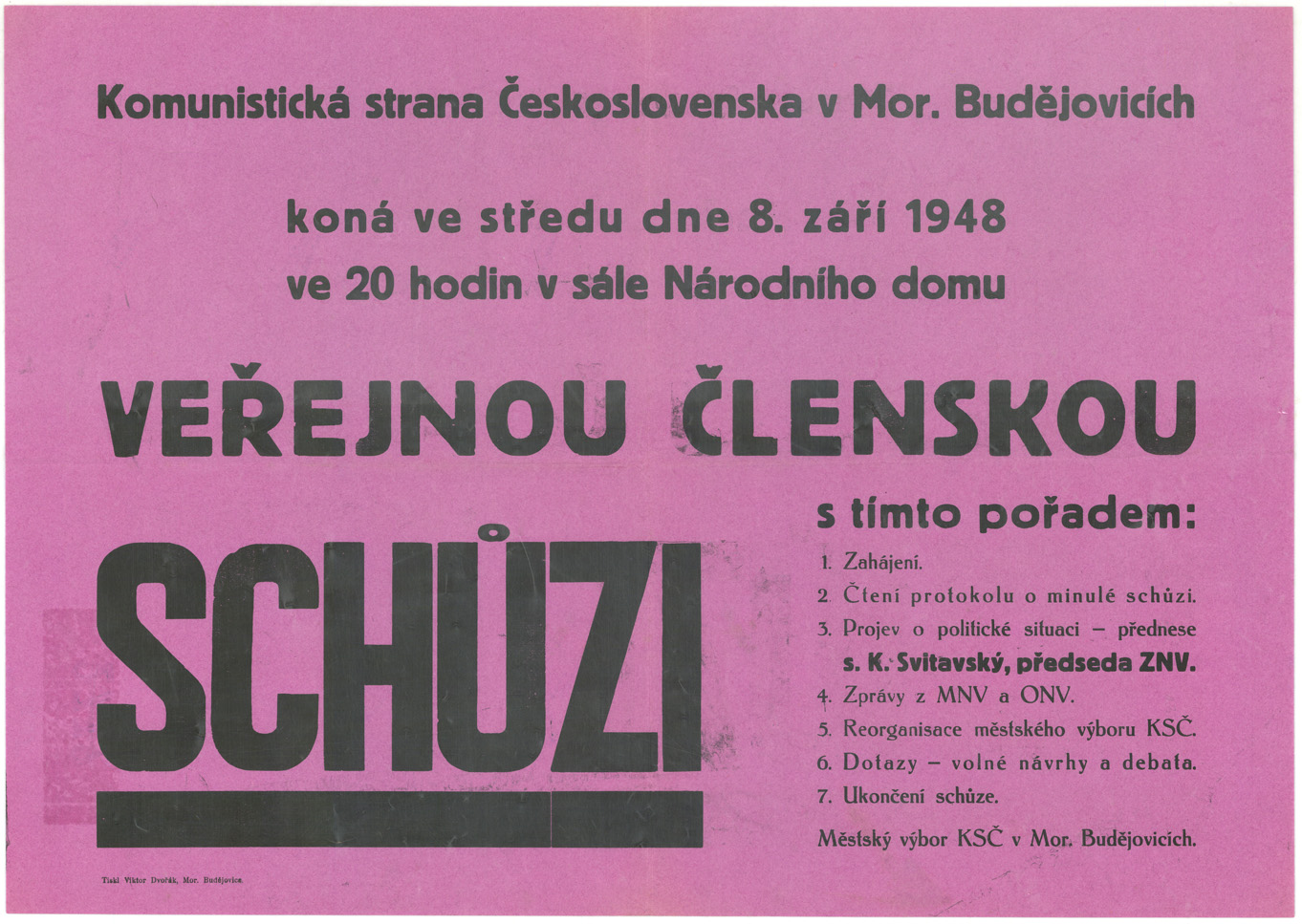 Náhledový obrázek Veřejná členská schůze - 1