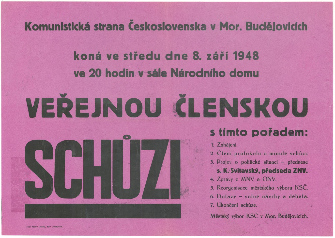 Náhledový obrázek předmětu Veřejná členská schůze