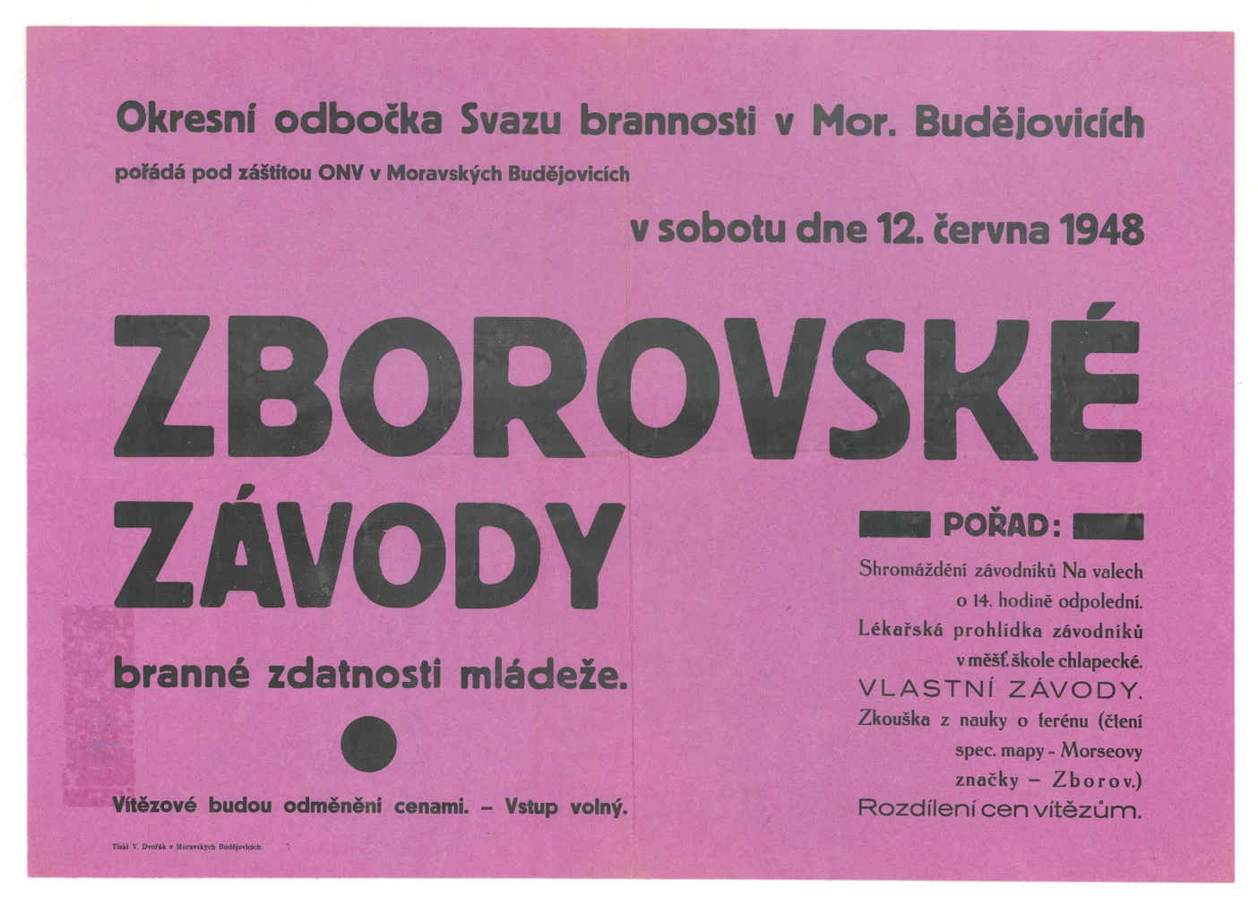 Náhledový obrázek předmětu Zborovské závody