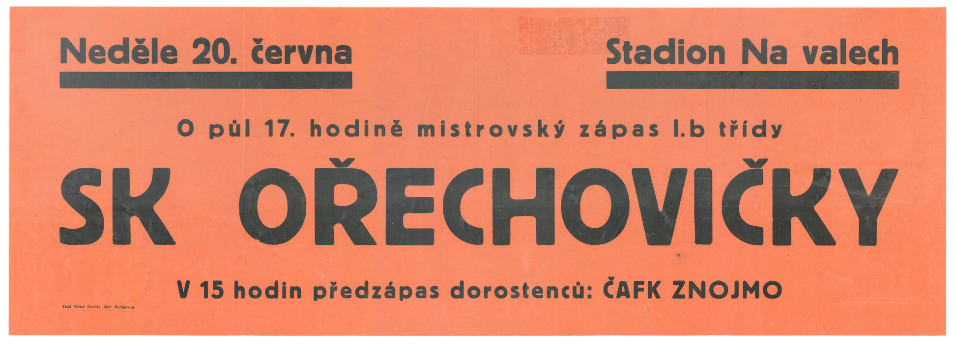 Náhledový obrázek Mistrovský zápas SK Ořechovičky - 1