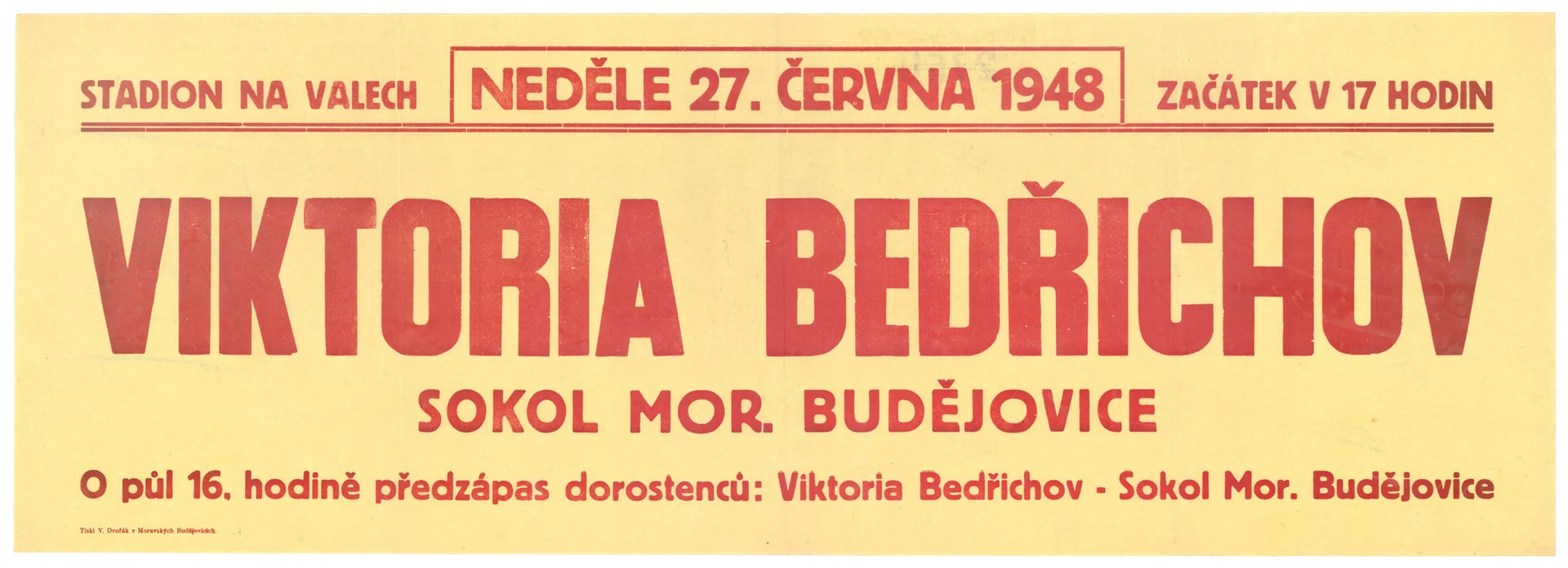 Náhledový obrázek předmětu Utkání Viktoria Bedřichov
