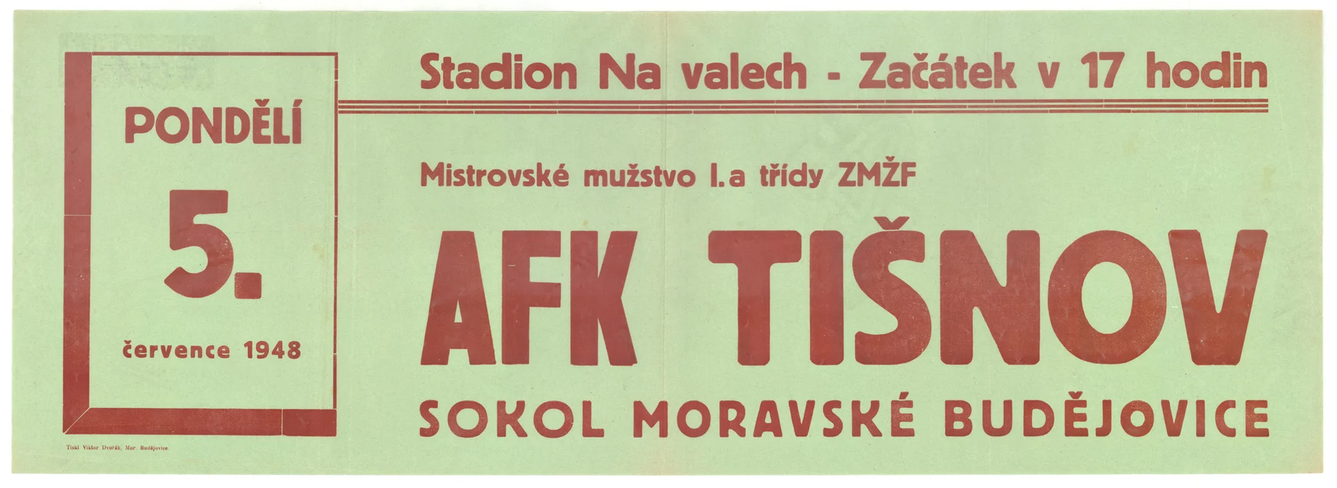 Náhledový obrázek předmětu Mistrovský zápas AFK Tišnov