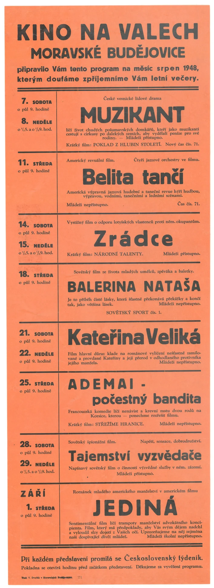 Náhledový obrázek předmětu Kino Na valech