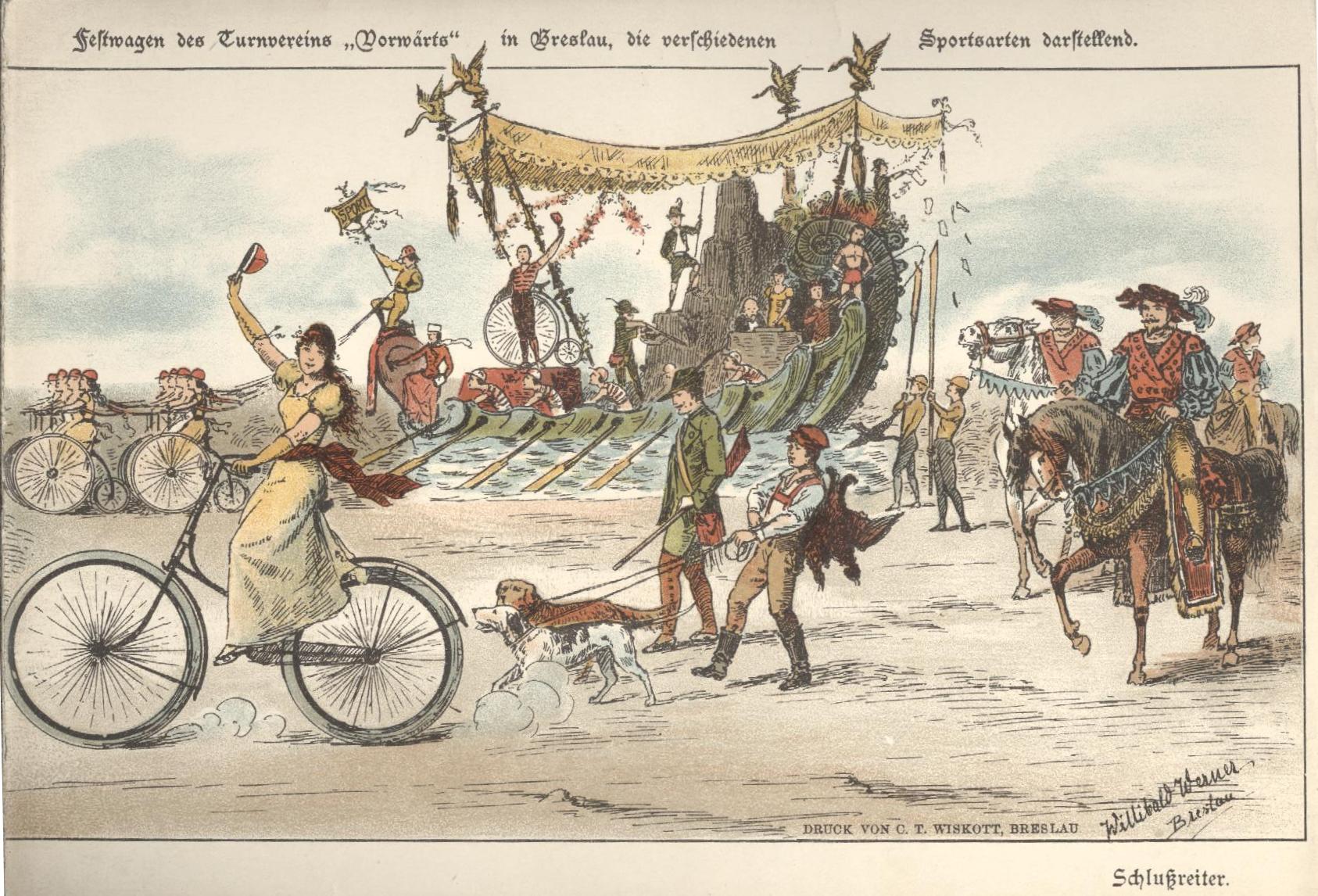 Náhledový obrázek Achtes Allgem. Deutsches Turnfest, Breslau 1894. Der Festzug in seinen Festwagen und Kostümgruppen - 4