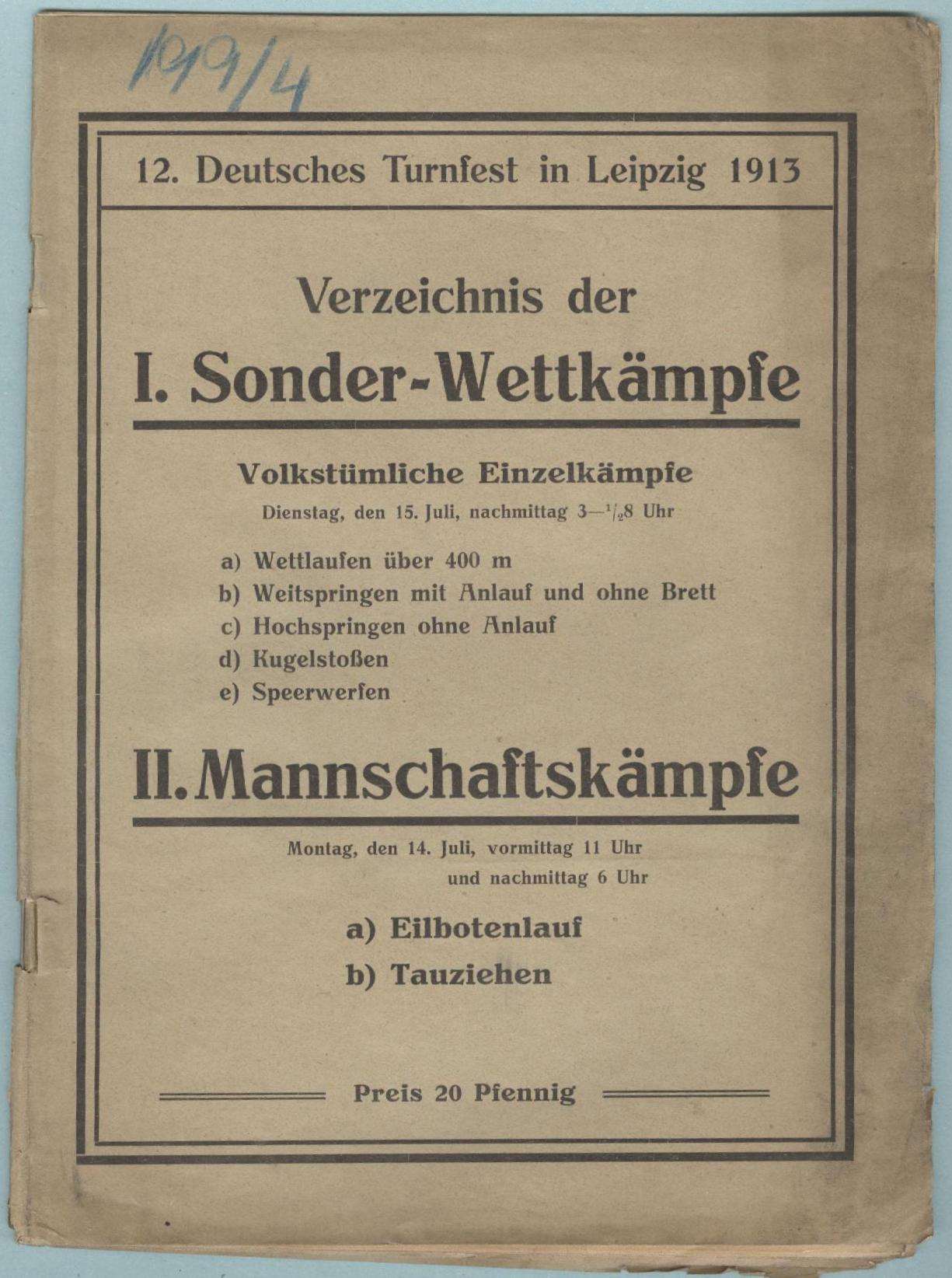 Náhledový obrázek Deutsches Turnfest in Leipzig 1913 - 1