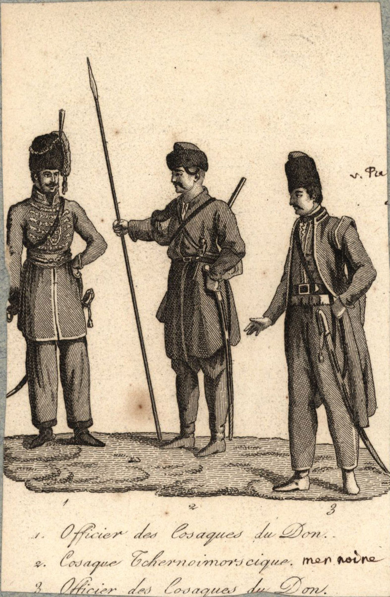 Náhledový obrázek 1. Důstojník donských kozáků. 2. Černomořský kozák. 3. Důstojník donských kozáků - 1