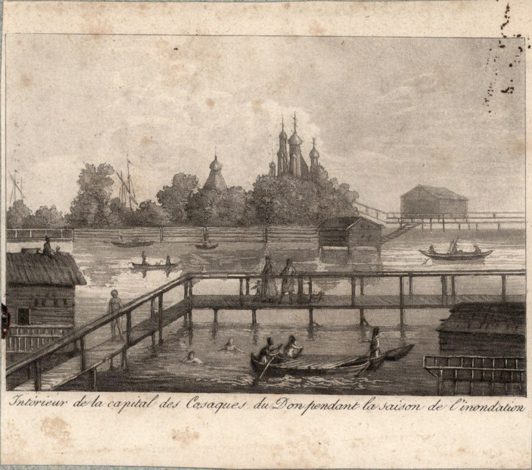 Náhledový obrázek Novočerkassk – Pohled na hlavní město Donských kozáků během období povodní - 1