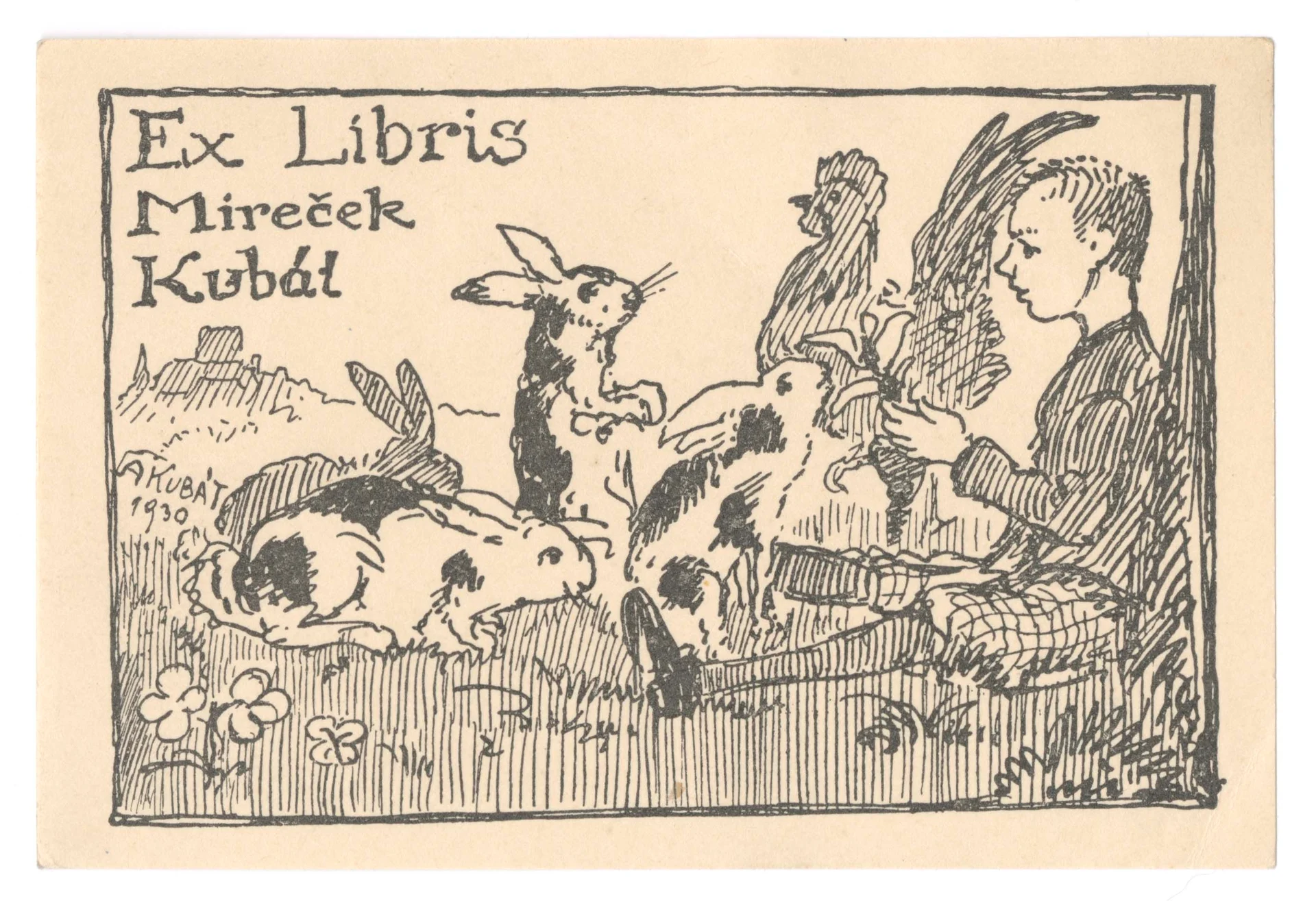 Náhledový obrázek předmětu EX LIBRIS Mireček Kubát